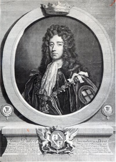 James Douglas, 2nd Duke of Queensberry, engraved by Louis du Guernier II by Godfrey Kneller